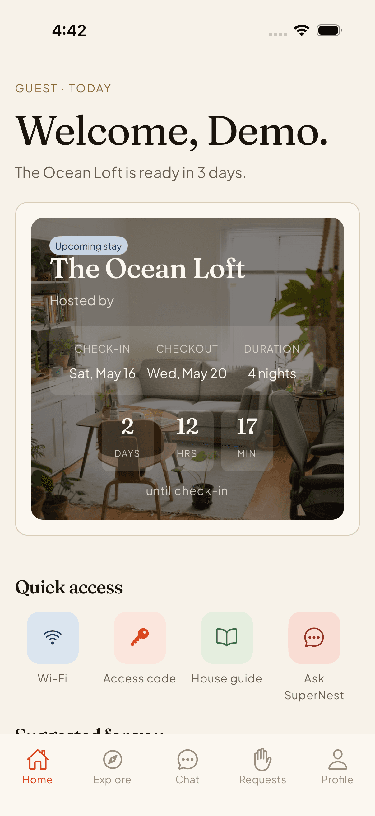 Guest stay hub — Ocean Loft pre-arrival